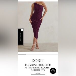 Of Shoulder Purple Dress